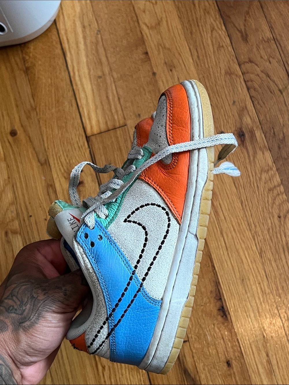 Nike dunk Kids Low-Top Sneakers in multicolored youth 3.5Y - Picture 6 of 9